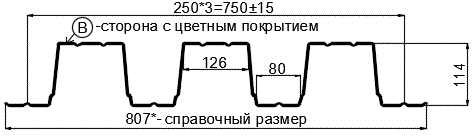 Фото: Профнастил Н114 х 750 - B (ПЭ-01-9003-1) в Долгопрудном