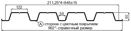 Фото: Профнастил Н60 х 845 - B (PURMAN-20-Citrine-0.5) в Долгопрудном