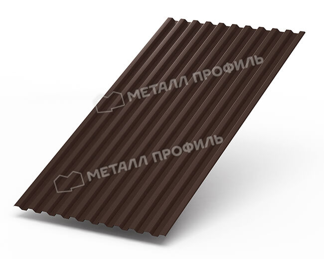 Профнастил С21 х 1000 - B (Steelmatt-20-8017-0.4±0.08мм) в Долгопрудном