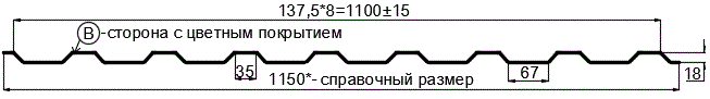 Фото: Профнастил МП20 х 1100 - B (PURETAN-20-8017-0.5) в Долгопрудном