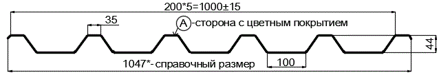 Фото: Профнастил С44 х 1000 - A (ПЭ-01-1015-0.45) в Долгопрудном