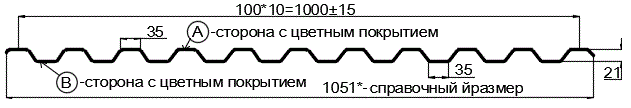 Фото: Профнастил С21 х 1000 - A (ECOSTEEL_MA_Д-12-Античный Дуб-0.45) в Долгопрудном