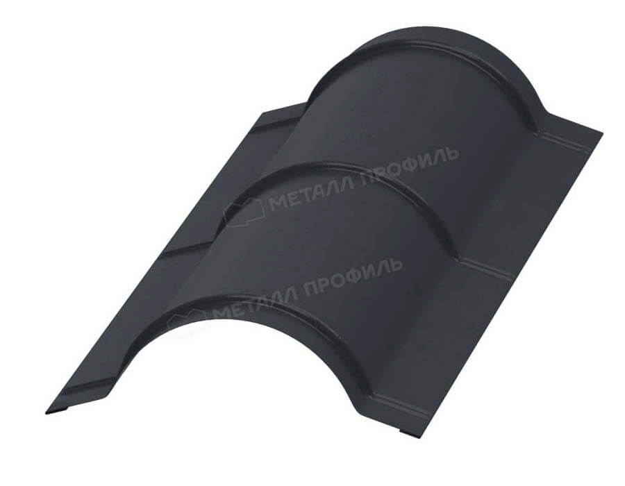 Планка конька круглого R110х2000 (VALORI-20-Темный Сланец-0.5)